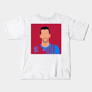 Sergio Busquets Minimalistic Face Art Kids T-Shirt